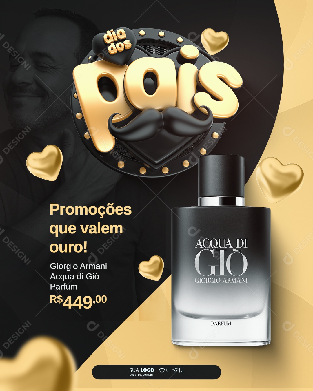 Dia dos Pais Presente Perfeito Social Media PSD Editável