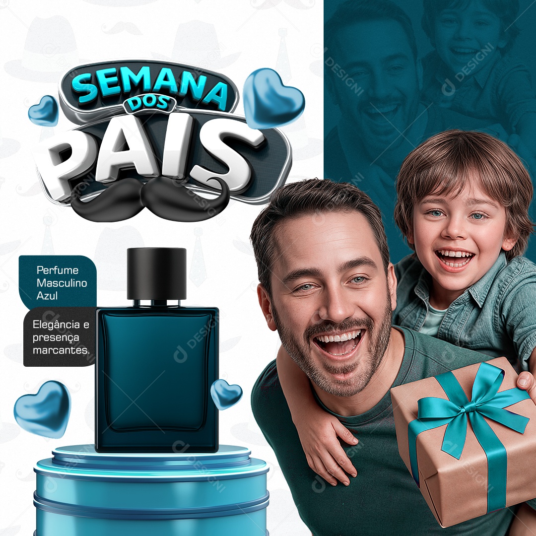 Dia dos Pais Presente Perfeito Social Media PSD Editável