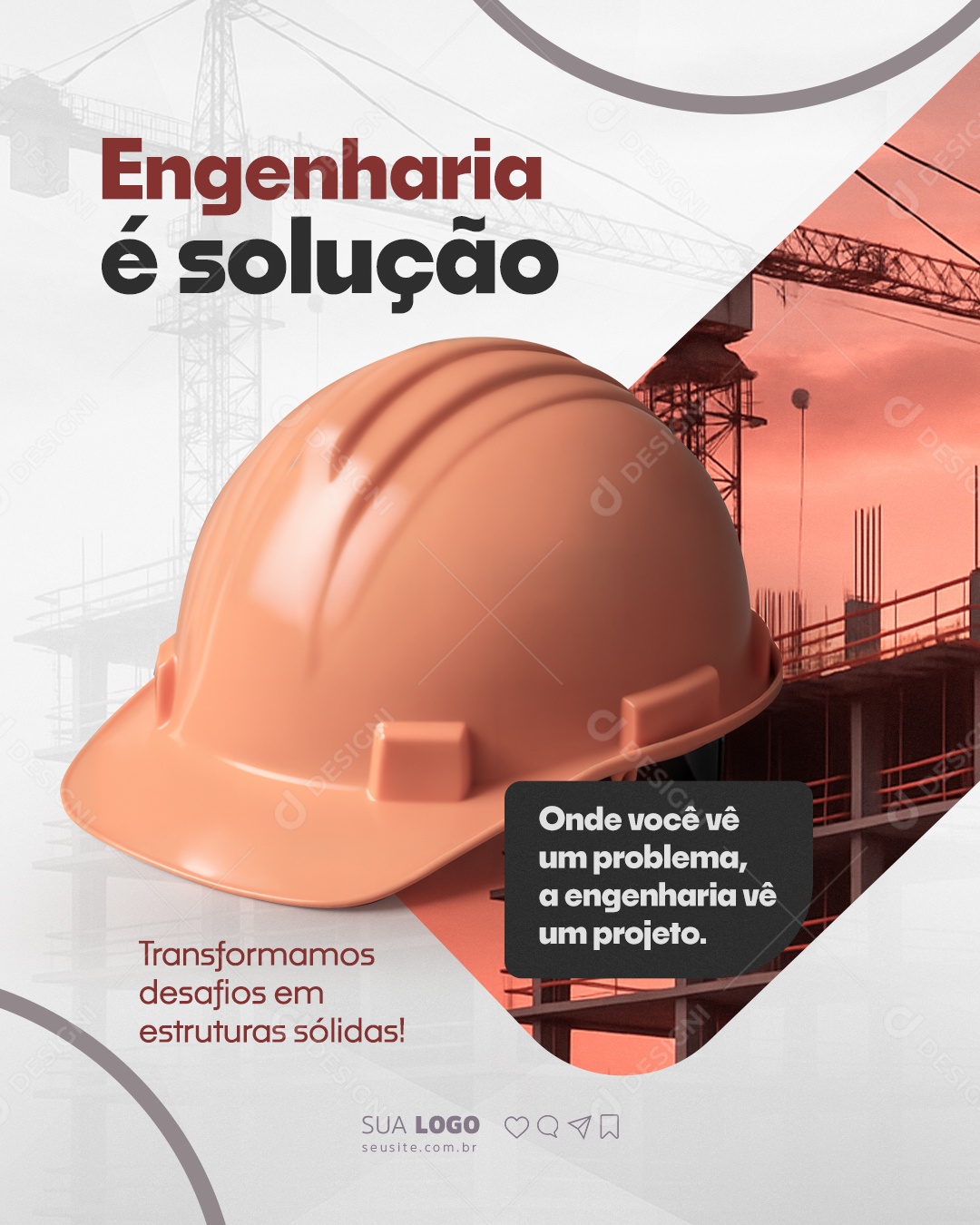 Construtora Engenharia È Solução Social Media PSD Editável