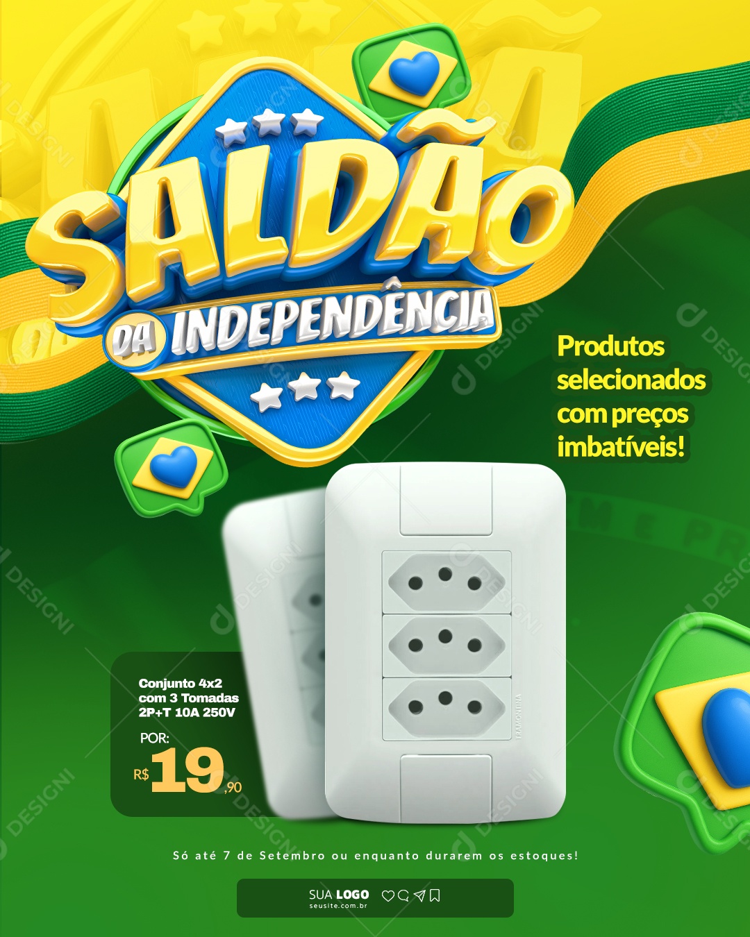 Saldão de Independência Oferta Social Media PSD Editável