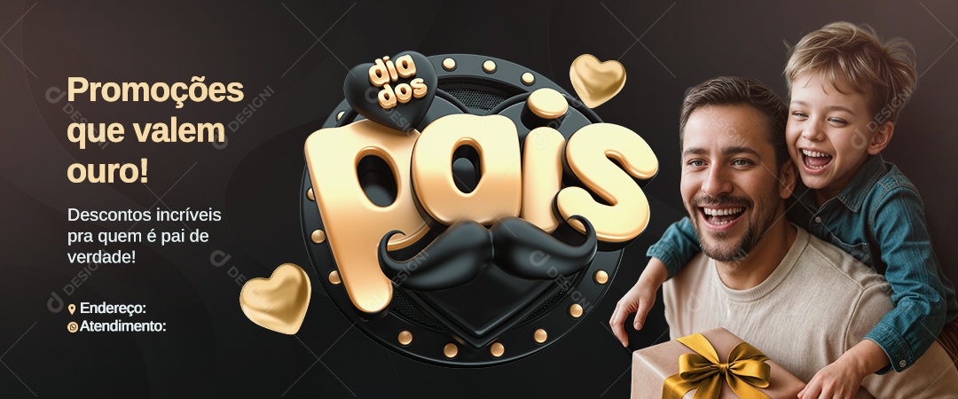 Dia dos Pais 10 de Agosto Social Media PSD Editável