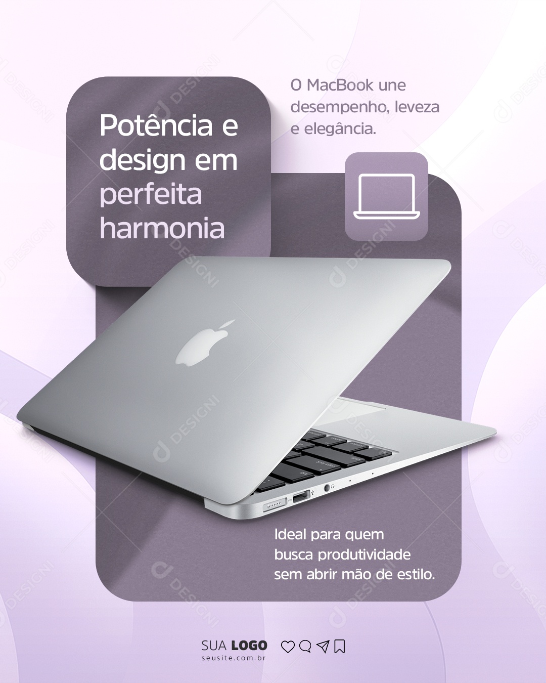 Pontência E Design Em Perfeita Harmonia Informática Social Media PSD Editável