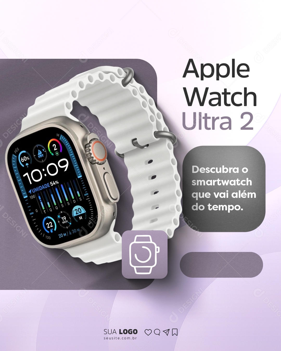 Apple Watch Ultra 2 Informática Social Media PSD Editável