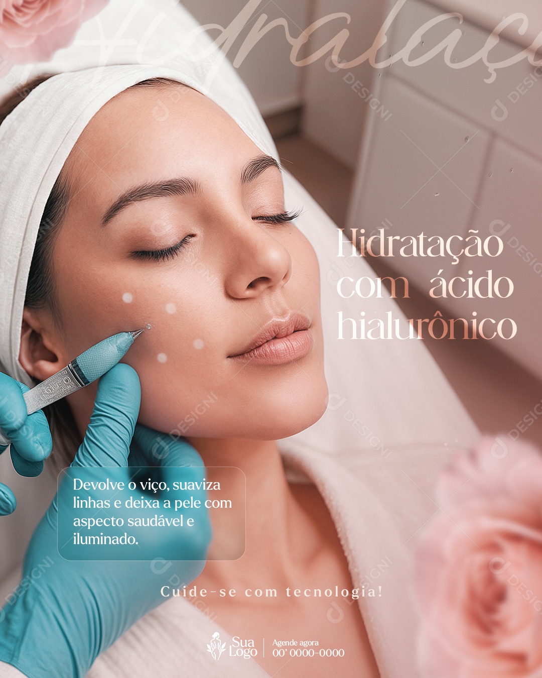 Clínica HIdratação Com Aácido Social Media PSD Editável