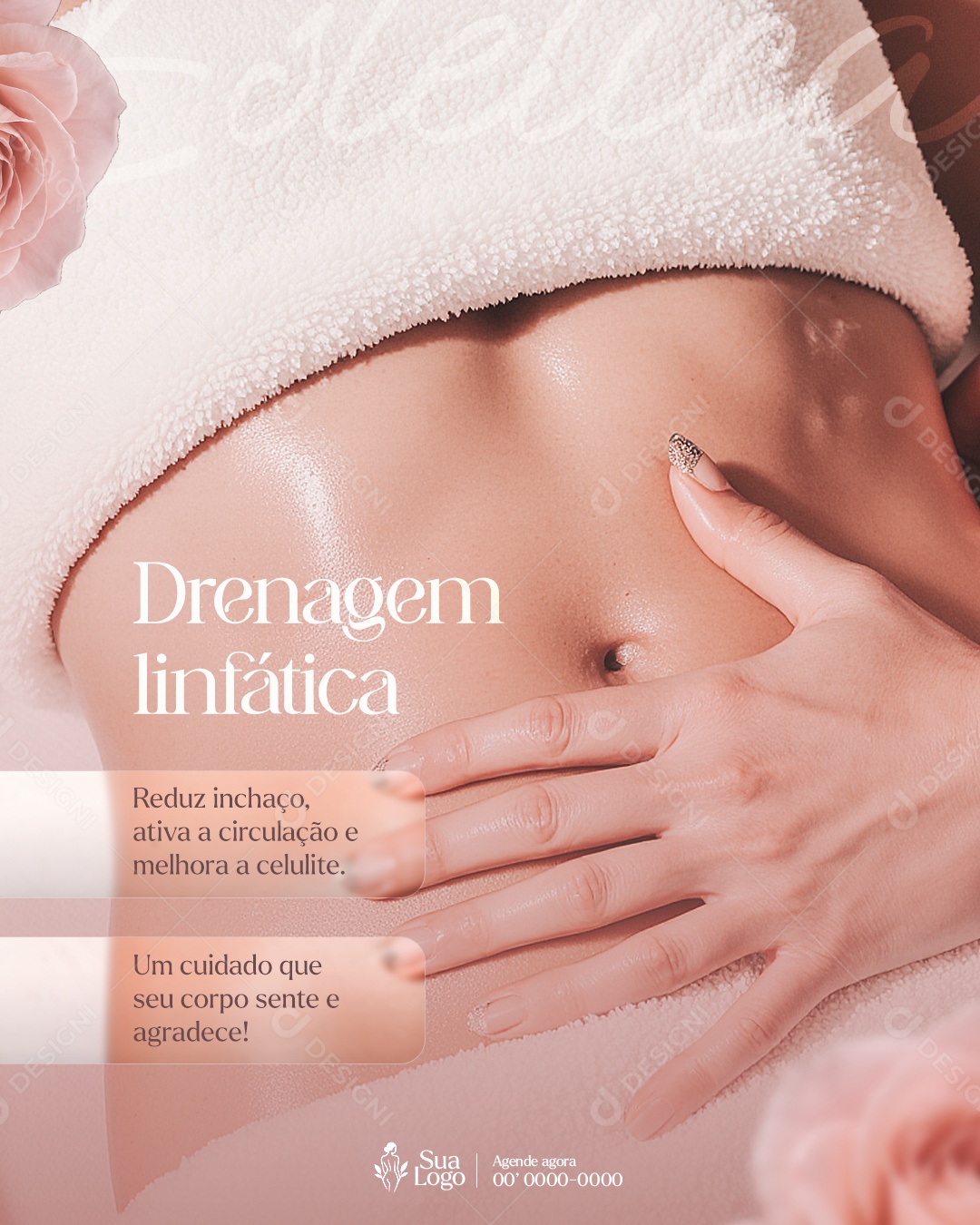 Estética Drenagem Linfática Social Media PSD Editável