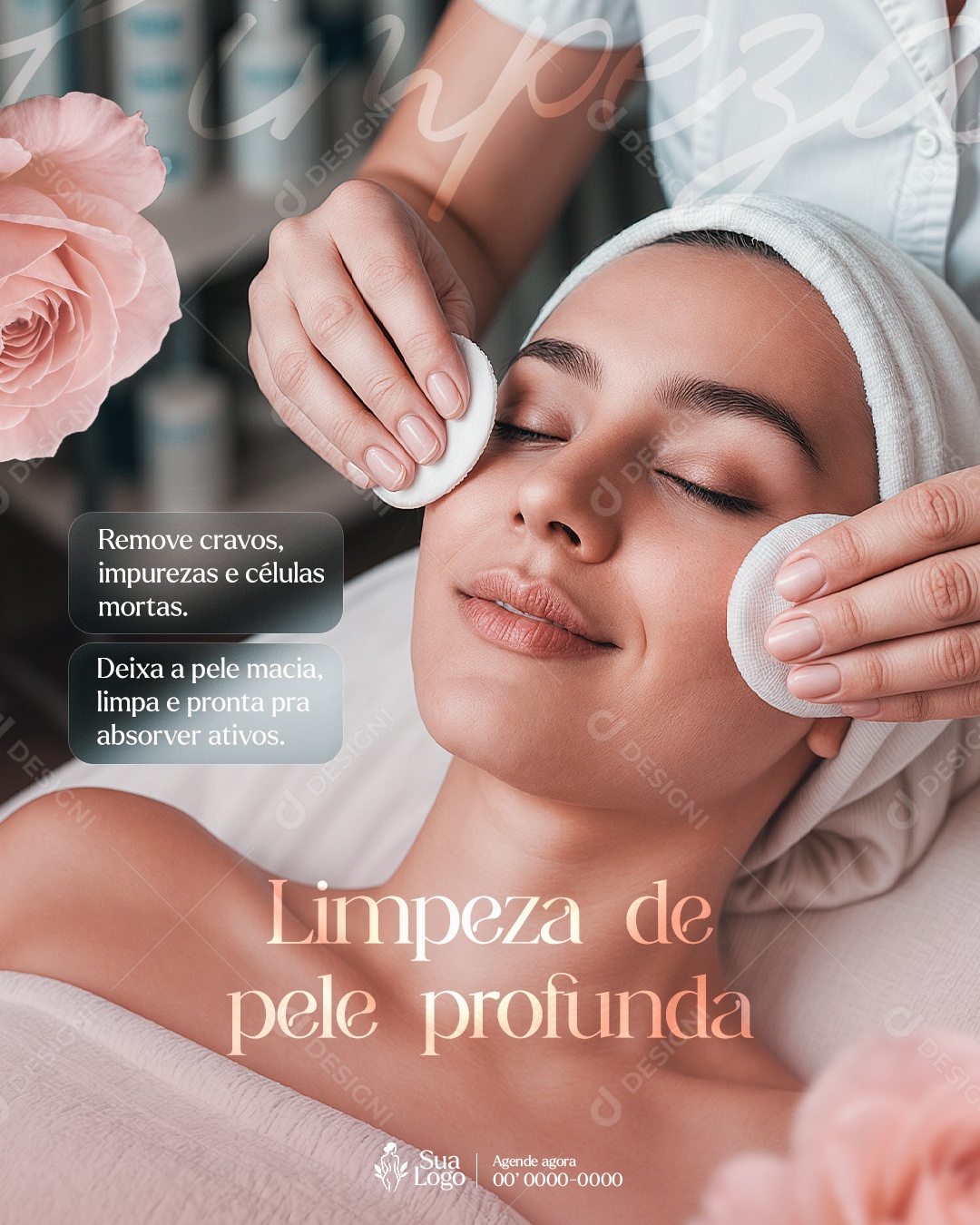 Clínica De Estética Limpeza De Pele Social Media PSD Editável