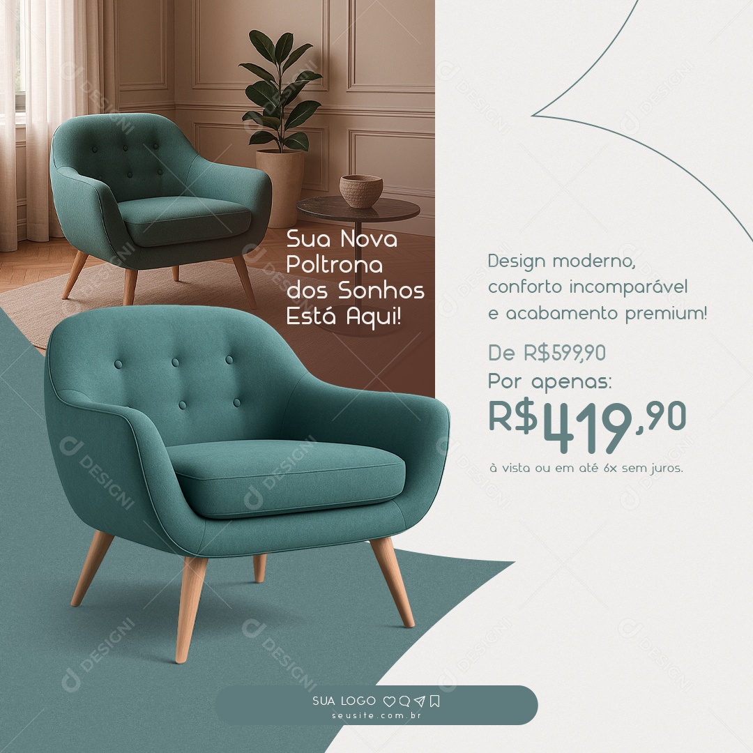 Móveis Planejados  Social Media PSD Editável