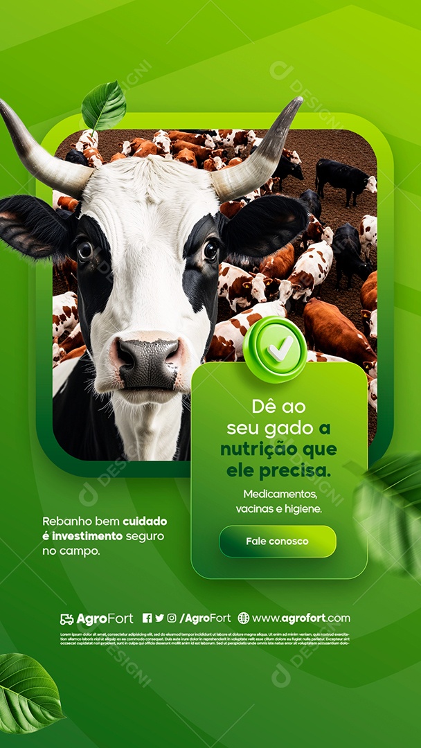 Story Agropecuária Dê ao Seu Gado a Nutrição Que Ele Precisa Social Media PSD Editável