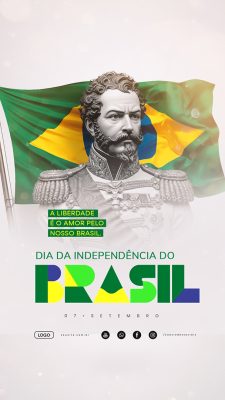 Story Dia da Independência do Brasil 07 de Setembro Social Media PSD Editável