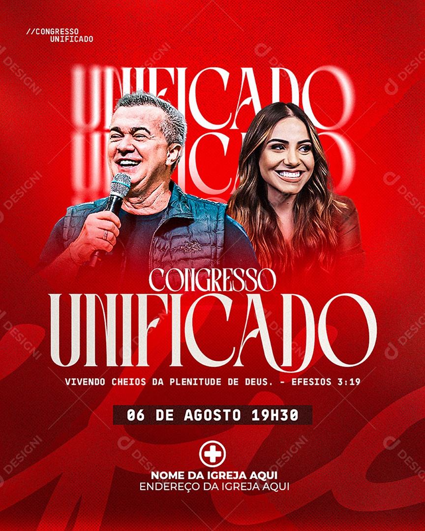 Story Flyer Gospel Congresso Unificado Social Media PSD Editável