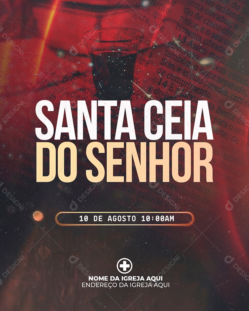 Flyer Gospel Santa Ceia do Senhor Social Media PSD Editável