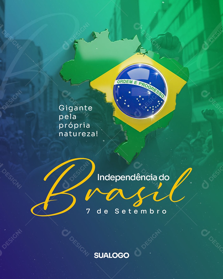 Dia da Independência do Brasil 7 de Setembro Social Media PSD Editável
