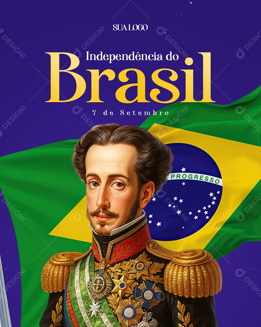 Dia da Independência do Brasil 7 de Setembro Social Media PSD Editável