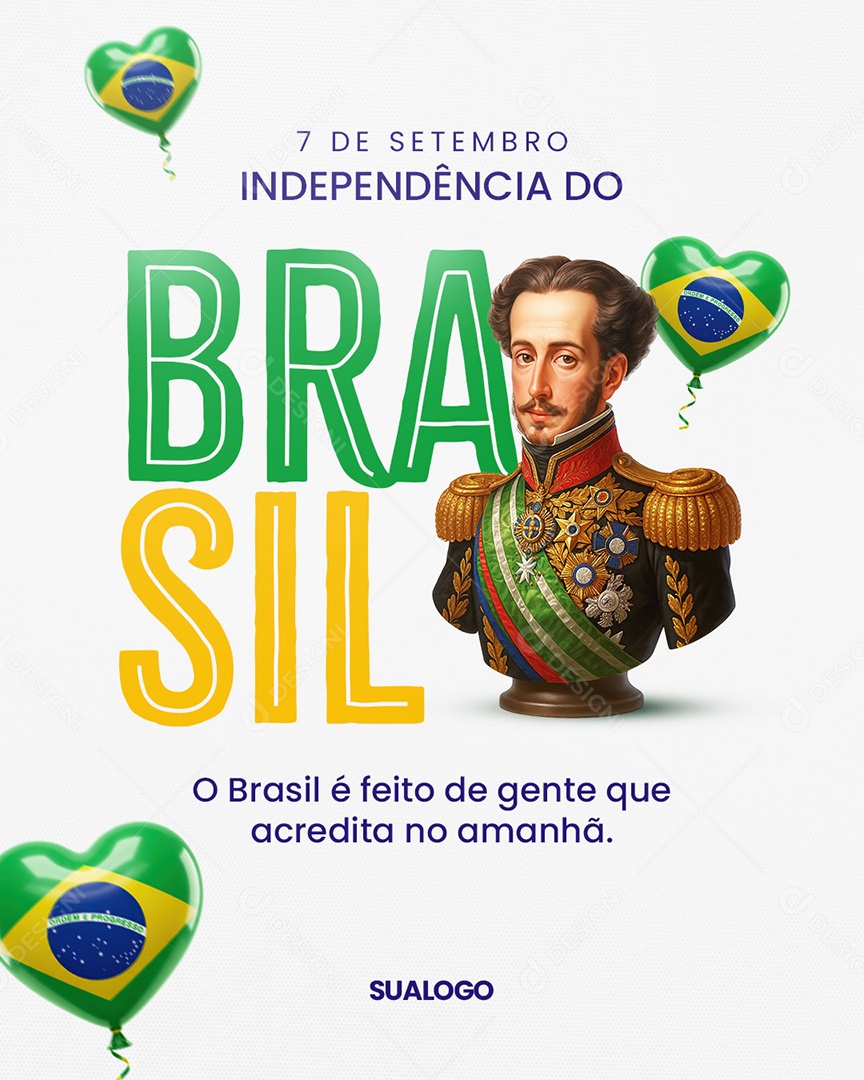 Dia da Independência do Brasil 7 de Setembro Social Media PSD Editável
