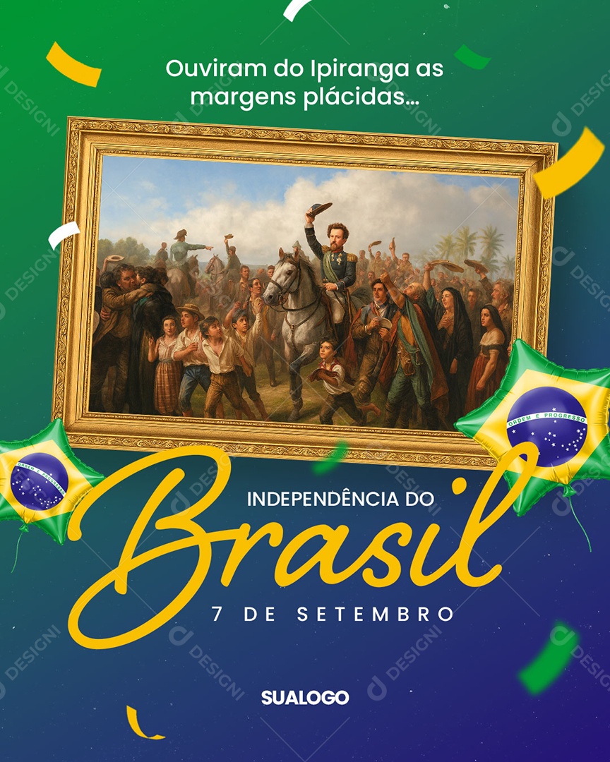 Dia da Independência do Brasil 7 de Setembro Social Media PSD Editável