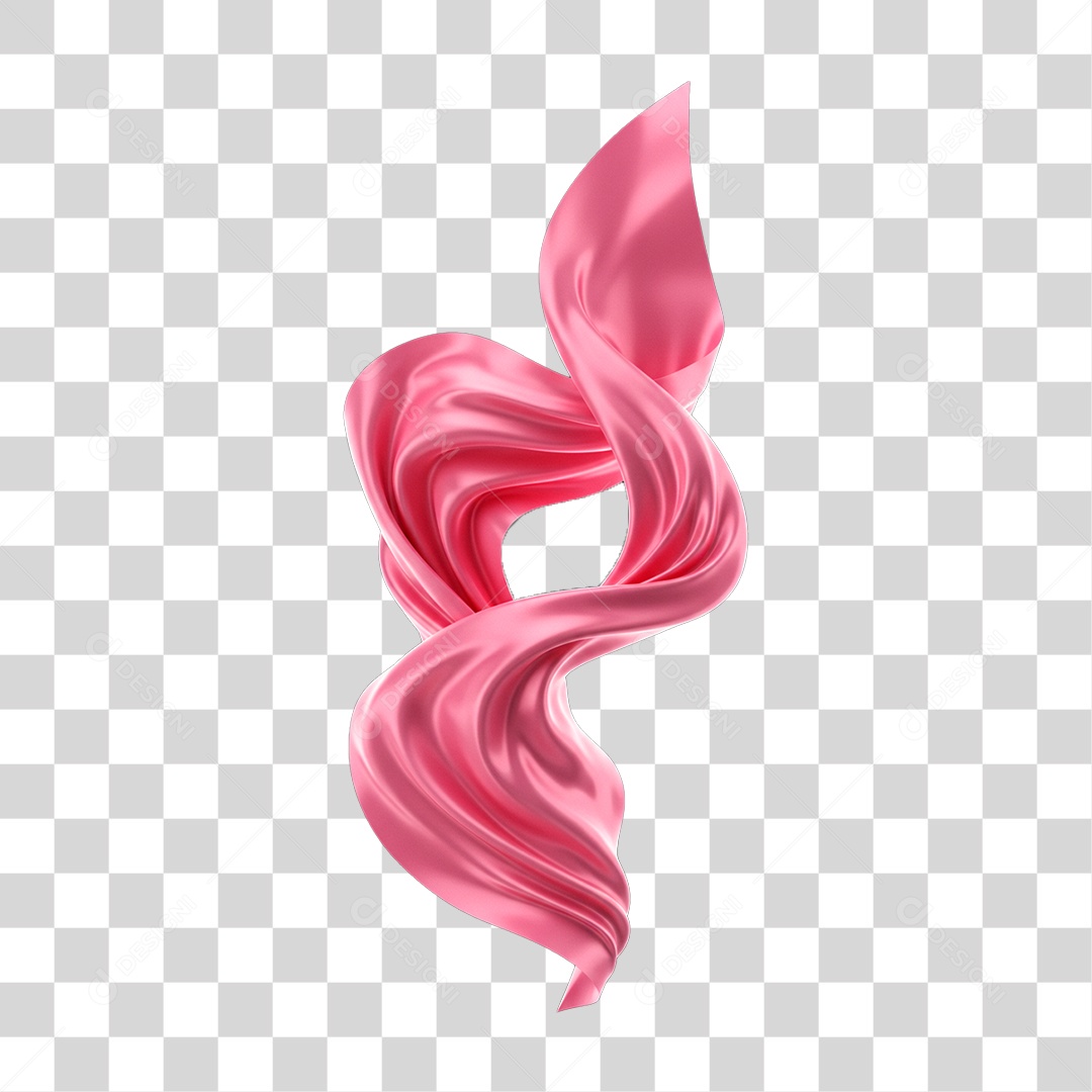 Tecido Rosa do Outubro Rosa PNG Transparente