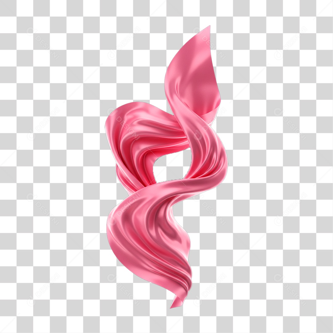 Tecido Rosa do Outubro Rosa PNG Transparente