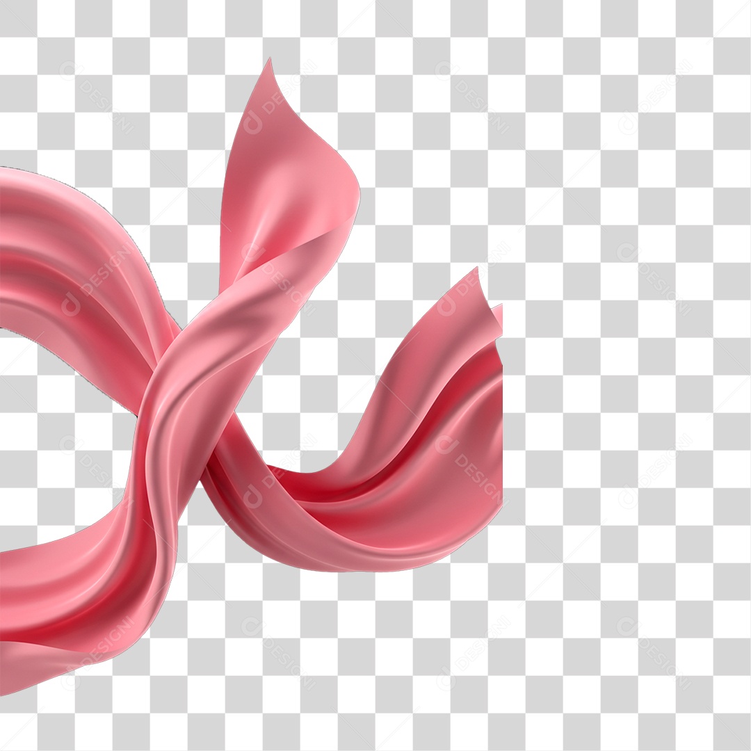 Tecido Rosa do Outubro Rosa PNG Transparente