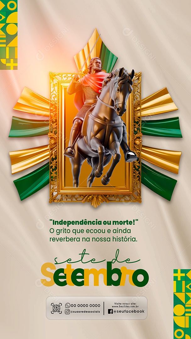 Story Dia da Independência do Brasil 7 de Setembro Social Media PSD Editável