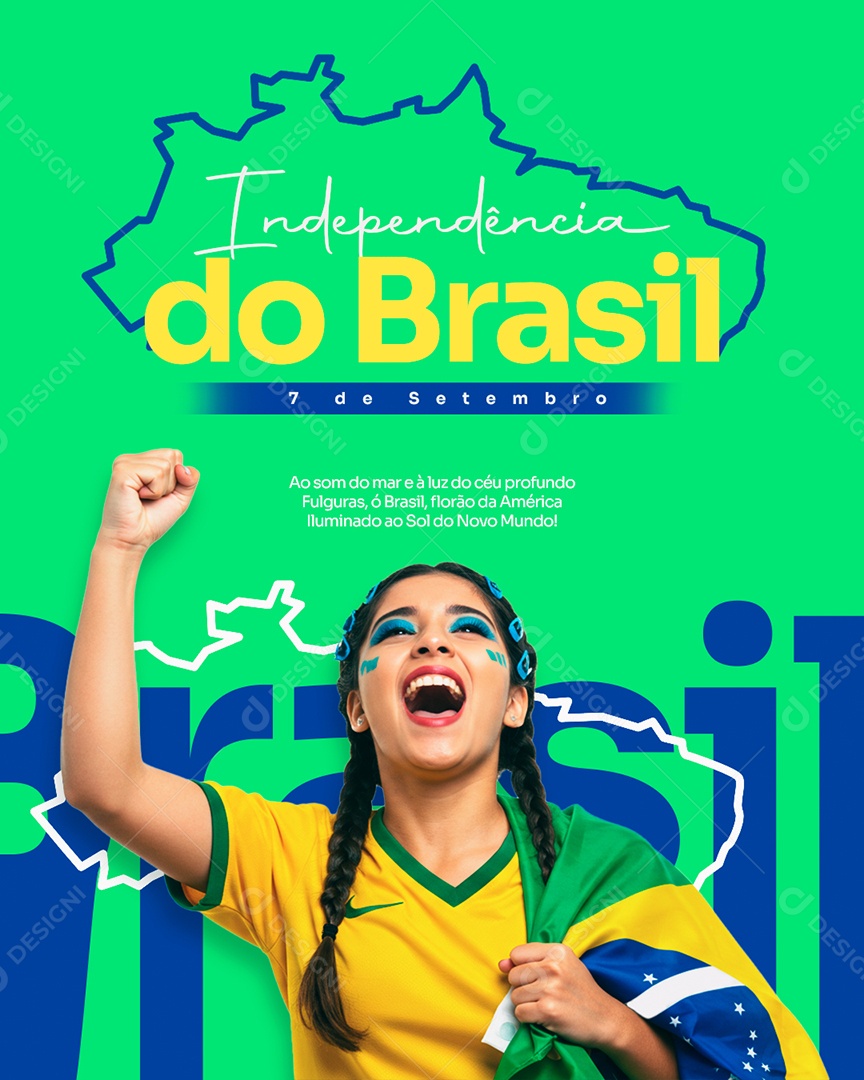 Dia da Independência do Brasil 07 de Setembro Social Media PSD Editável