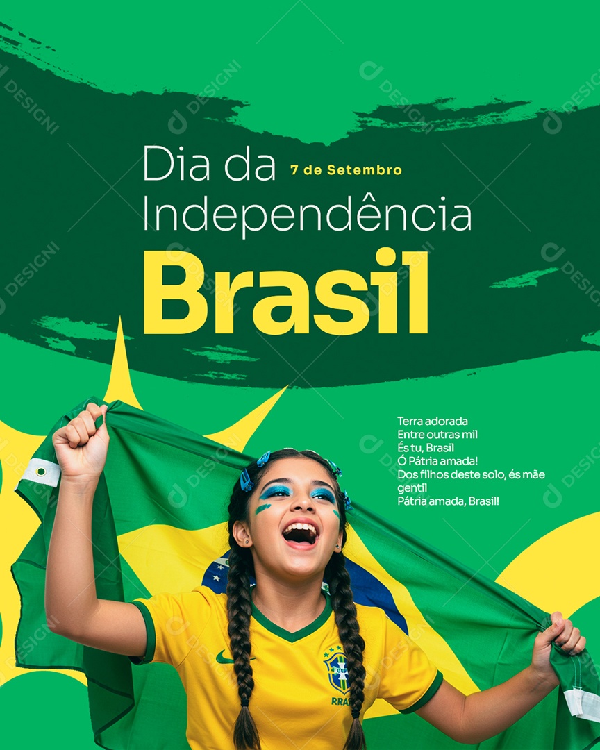 Dia da Independência do Brasil 07 de Setembro Social Media PSD Editável