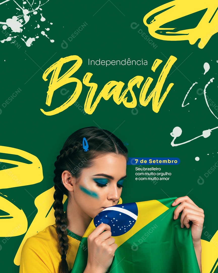 Independência do Brasil 07 de Setembro Social Media PSD Editável