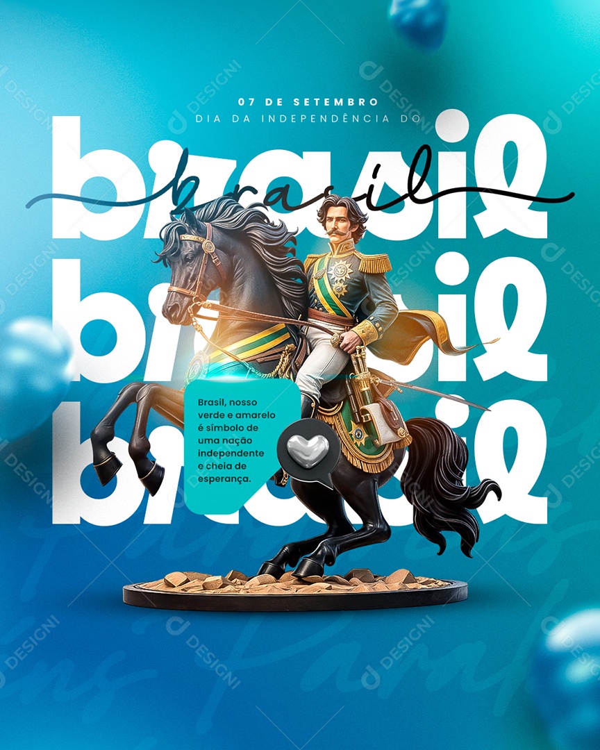 Dia da Independência do Brasil 7 de Setembro Social Media PSD Editável