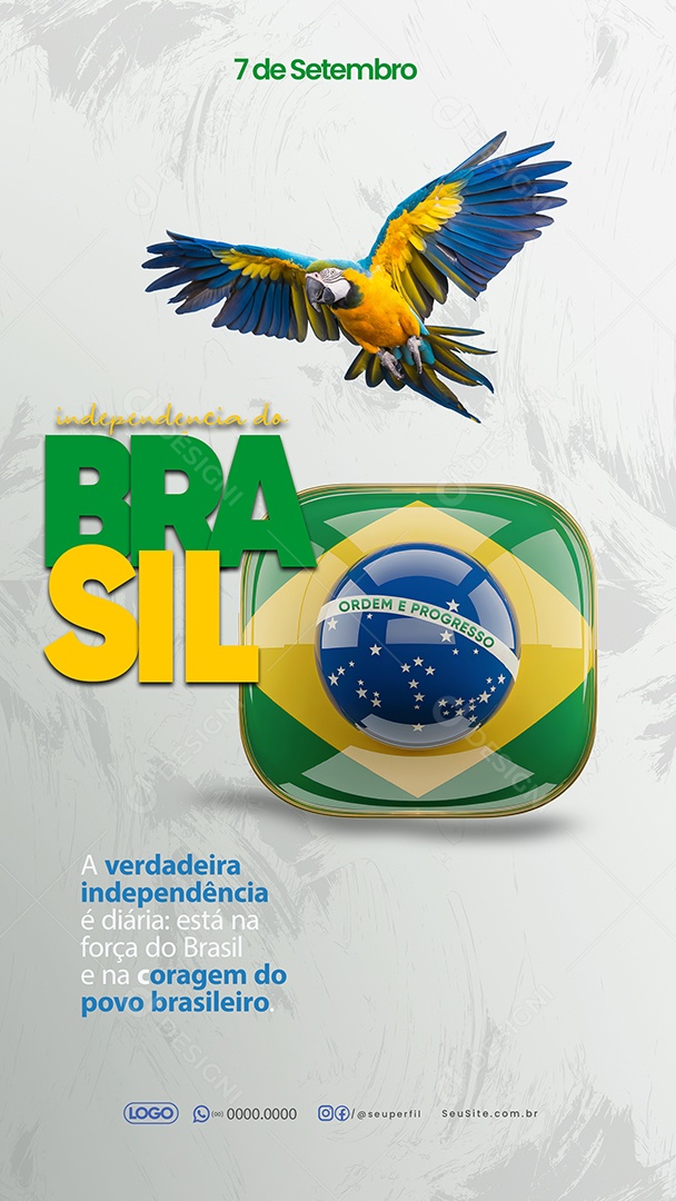 Story Dia da Independência do Brasil 7 de Setembro Social Media PSD Editável
