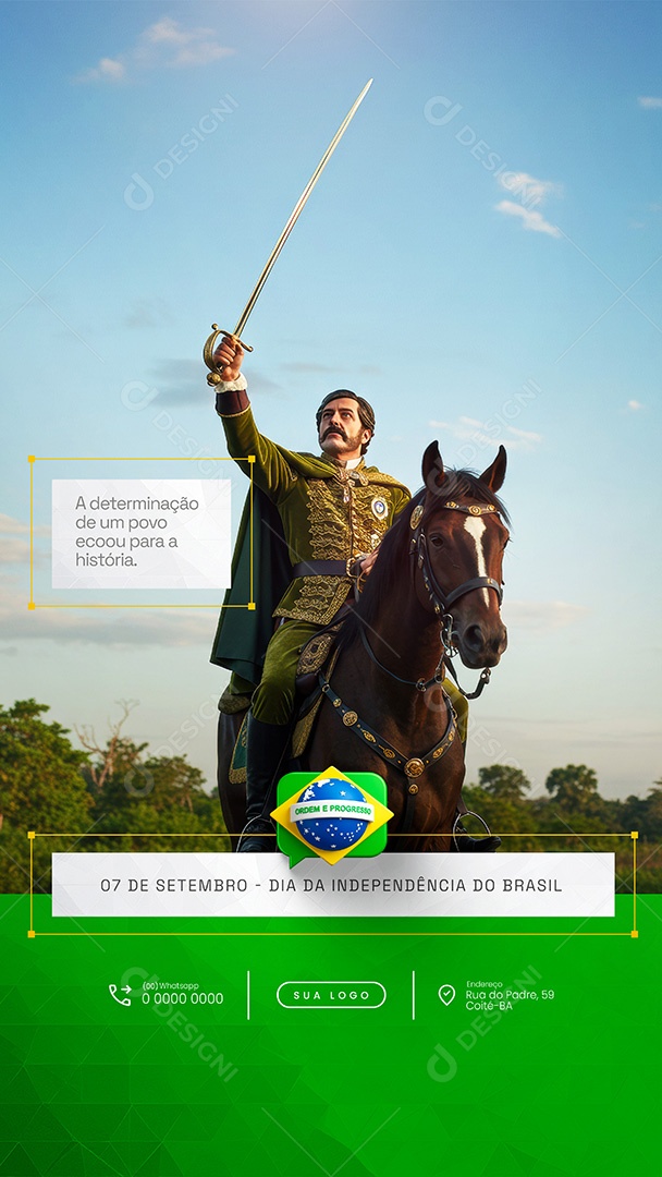 Story Dia da Independência do Brasil 7 de Setembro Social Media PSD Editável