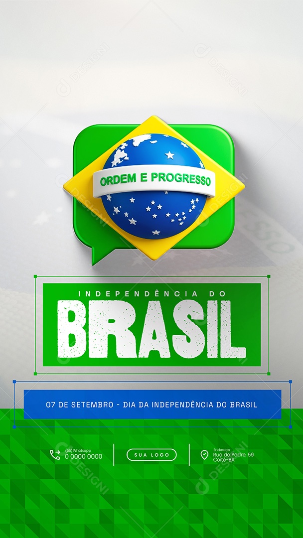 Story Dia da Independência do Brasil 7 de Setembro Social Media PSD Editável