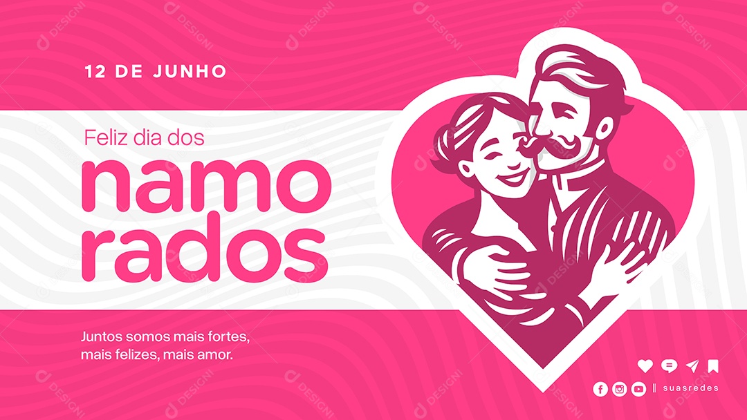 Banner 12 de Junho Dia dos Namorados EPS Editável