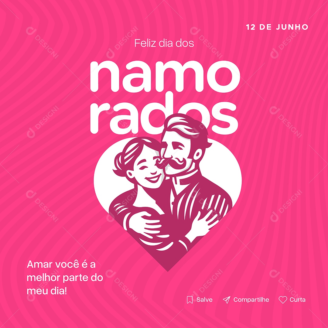 Social Media Feliz dia dos Namorados EPS Editável