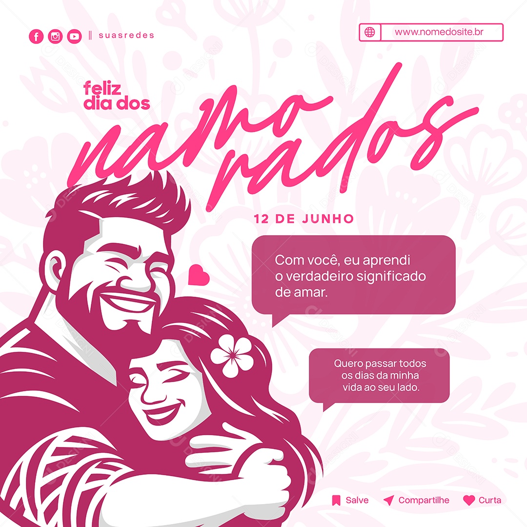 Social Media Dia dos Namorados EPS Editável