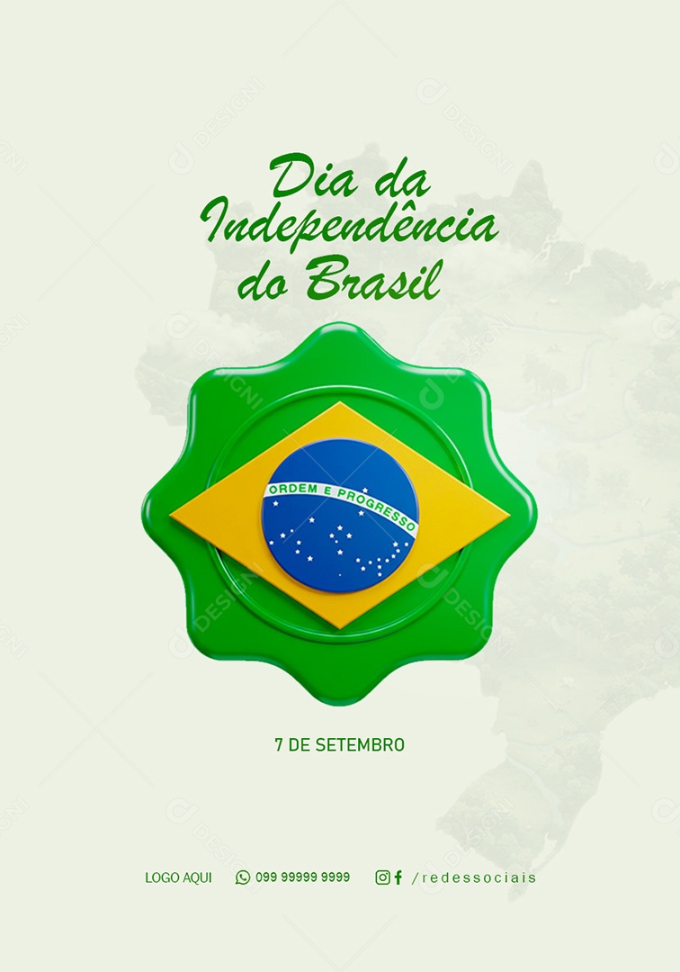 Dia da Independência do Brasil 7 de Setembro Social Media PSD Editável