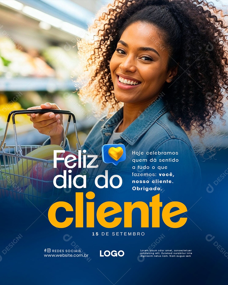 Feliz Dia Do Cliente 15 de Setembro Social Media PSD Editável