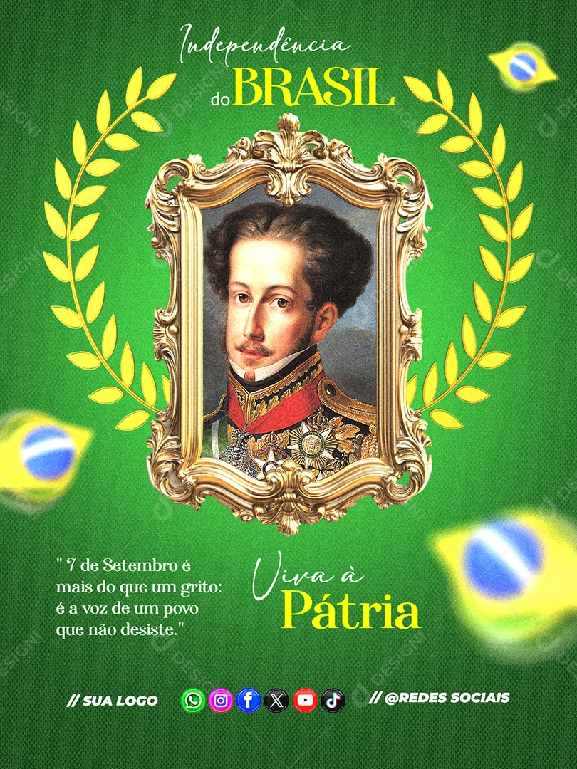 Dia da Independência do Brasil 7 de Setembro Social Media PSD Editável