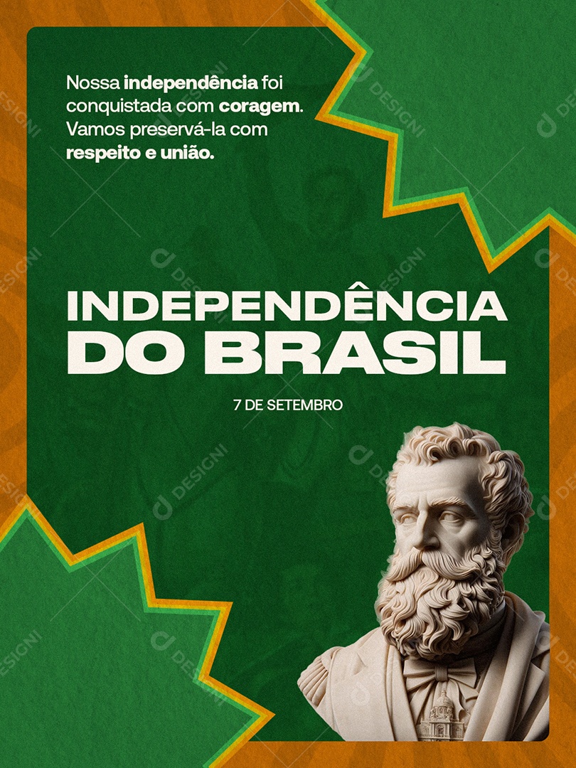 Dia da Independência do Brasil 7 de Setembro Social Media PSD Editável