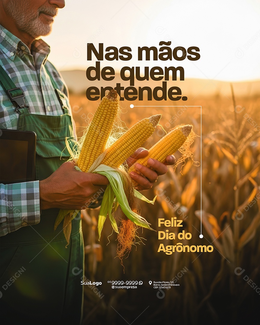 Dia do Agrônomo 13 de Setembro Nas Mãos de Quem Entende Social Media PSD Editável