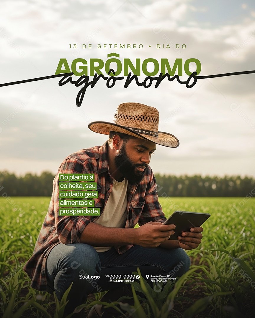 Dia do Agrônomo 13 de Setembro Social Media PSD Editável