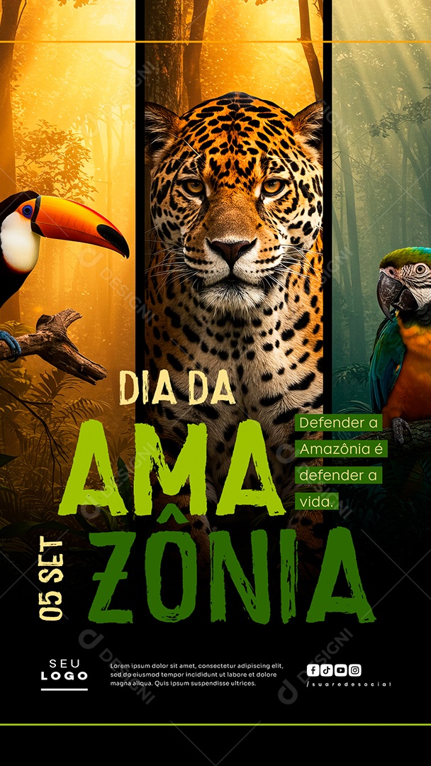 Dia da Amazônia 05 de Setembro Social Media PSD Editável