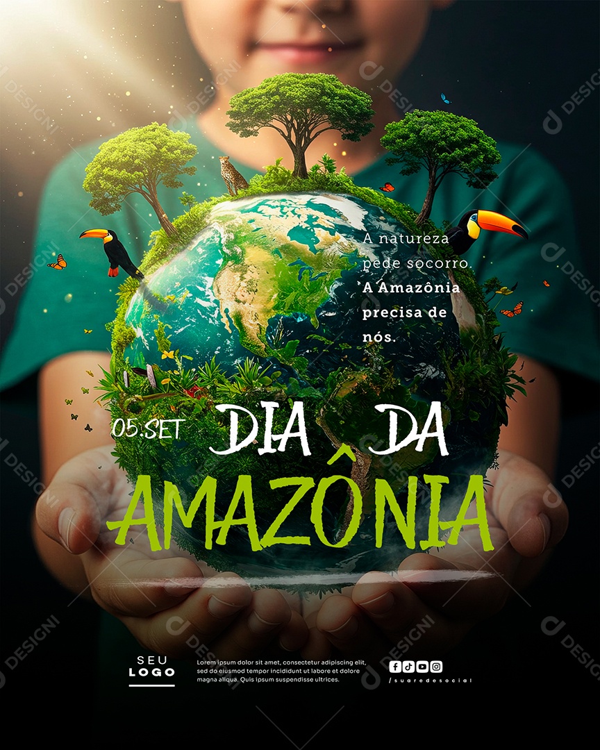Dia da Amazônia 05 de Setembro Social Media PSD Editável