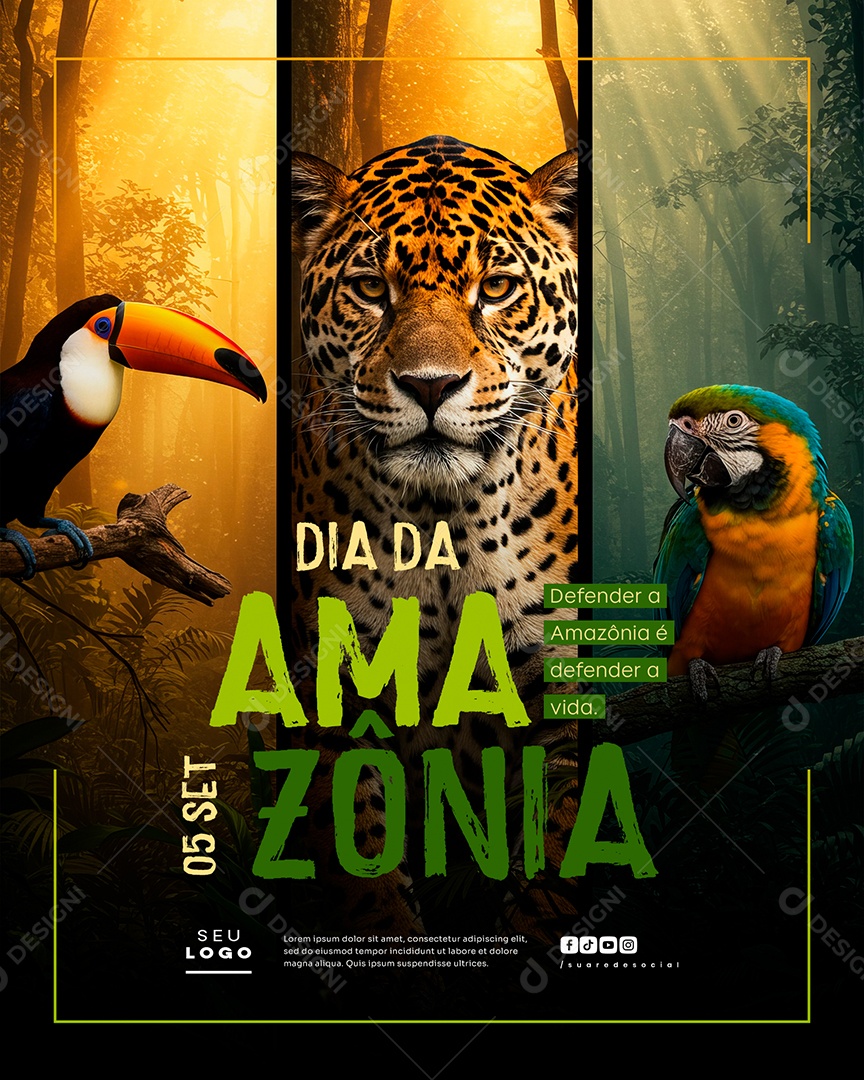 Dia da Amazônia 05 de Setembro Social Media PSD Editável