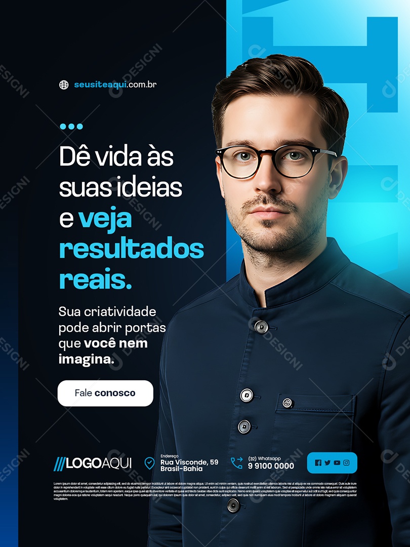 Consultor Criativo Dê Vida às Suas Ideias e Veja Resultados Reais Social Media PSD Editável