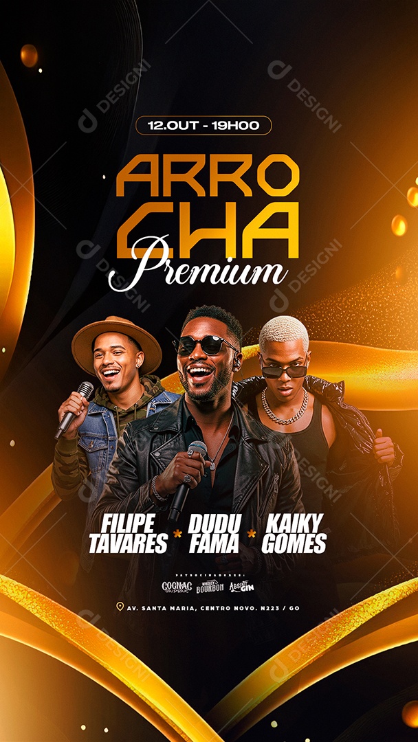 Story Flyer Próximos Shows Arrocha Premium Social Media PSD Editável