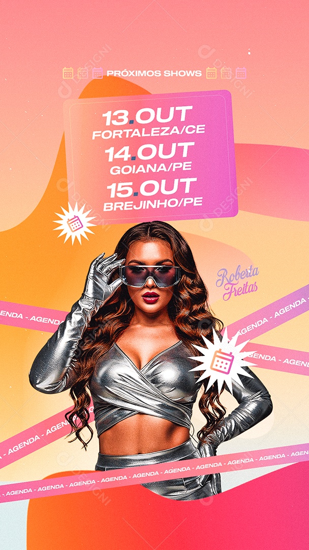 Story Flyer Próximos Shows Agenda Social Media PSD Editável