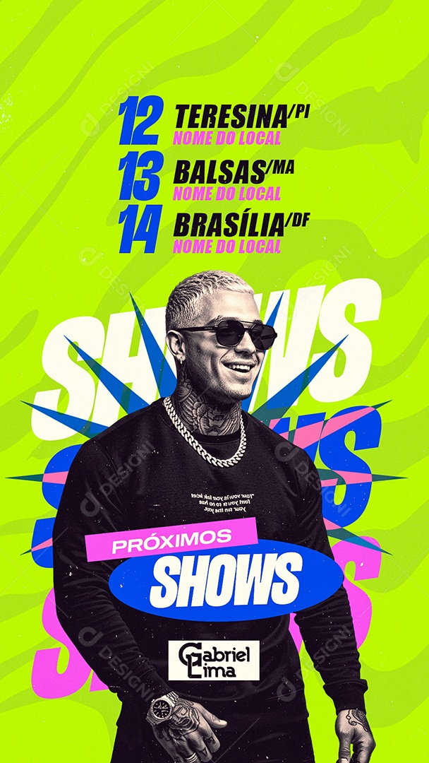 Story Flyer Próximos Shows Social Media PSD Editável