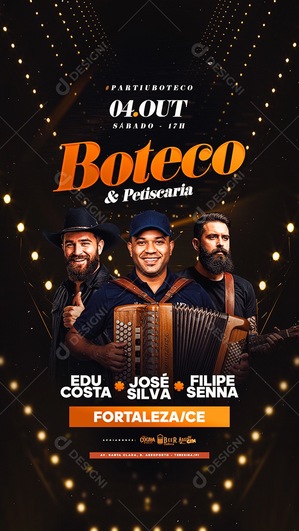 Story Flyer Boteco e Petiscaria Partiu Boteco Social Media PSD Editável