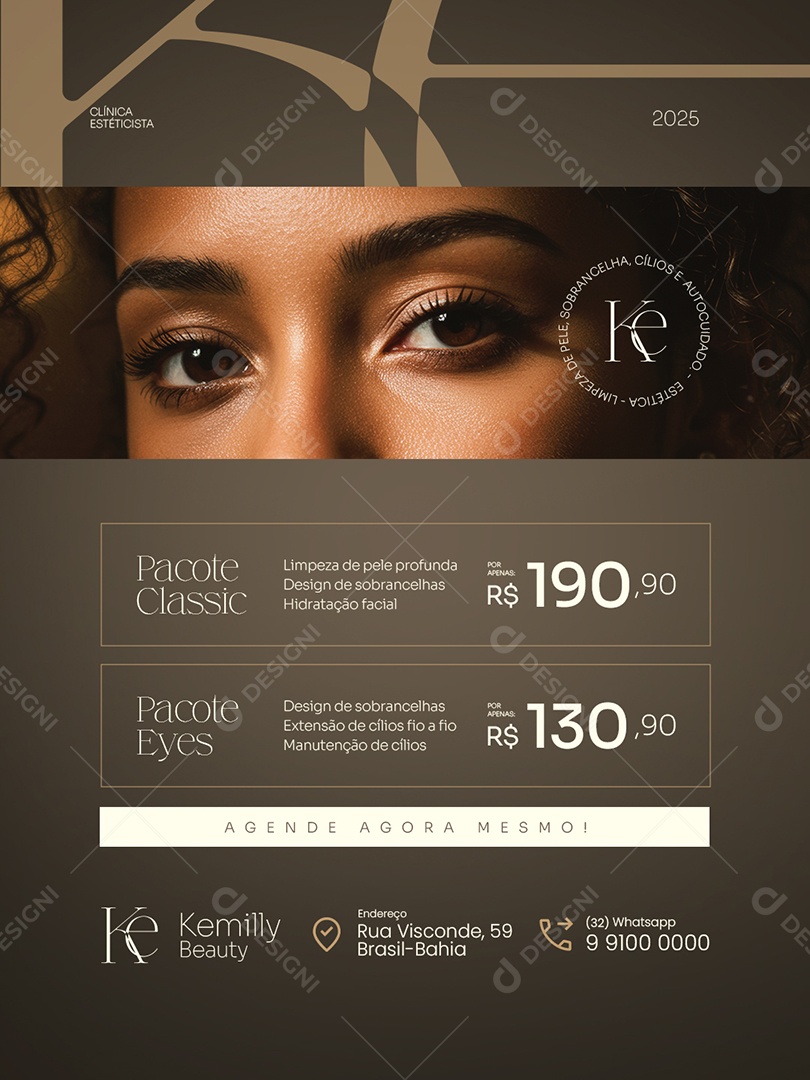 Estéticista Pacote Classic Pacote Eyes Social Media PSD Editável