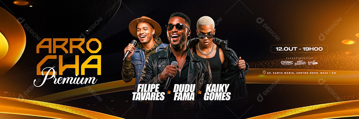 Carrossel Flyer Próximos Shows Arrocha Premium Social Media PSD Editável