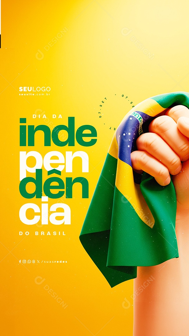 Story Dia da Independência do Brasil 07 de Setembro Social Media PSD Editável